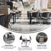 Flash Furniture HERCULES Series 880 lb. Capacity Black Plastic Stack Chair with Titanium Gray Powder Coated Frame(Grey)