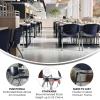Flash Furniture HERCULES Series 880 lb. Capacity Black Plastic Stack Chair with Titanium Gray Powder Coated Frame(Navy)