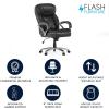 Flash Furniture HERCULES Series Big & Tall 500 lb. Rated Taupe LeatherSoft Executive Swivel Ergonomic Office Chair with Extra Wide Seat(Black)