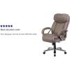 Flash Furniture HERCULES Series Big & Tall 500 lb. Rated Taupe LeatherSoft Executive Swivel Ergonomic Office Chair with Extra Wide Seat(Taupe)