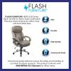 Flash Furniture HERCULES Series Big & Tall 500 lb. Rated Taupe LeatherSoft Executive Swivel Ergonomic Office Chair with Extra Wide Seat(Taupe)