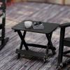 Flash Furniture Halifax Outdoor Folding Side Table, Portable All-Weather HDPE Adirondack Side Table, Gray(Black)
