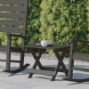 Flash Furniture Halifax Outdoor Folding Side Table, Portable All-Weather HDPE Adirondack Side Table, Gray(Grey)
