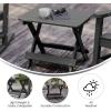 Flash Furniture Halifax Outdoor Folding Side Table, Portable All-Weather HDPE Adirondack Side Table, Gray(Grey)