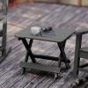 Flash Furniture Halifax Outdoor Folding Side Table, Portable All-Weather HDPE Adirondack Side Table, Gray(Grey)