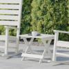 Flash Furniture Halifax Outdoor Folding Side Table, Portable All-Weather HDPE Adirondack Side Table, Gray(White)