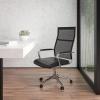 Flash Furniture Hansel High Back Black LeatherSoft Contemporary Panel Executive Swivel Office Chair(Black)
