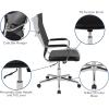 Flash Furniture Hansel High Back Black LeatherSoft Contemporary Panel Executive Swivel Office Chair(Black)