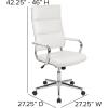 Flash Furniture Hansel High Back Black LeatherSoft Contemporary Panel Executive Swivel Office Chair(White)