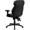 Flash Furniture Hansel High Back Black LeatherSoft Multifunction Executive Swivel Ergonomic Office Chair with Lumbar Support Knob with Arms