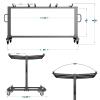 Flash Furniture Hawkins Heavy Duty Folding Table and Chairs Mobile Cart-Locking Wheels, Outdoor Cover, 42 Folding Chairs and 12 Tables Capacity, Black