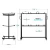 Flash Furniture Hawkins Heavy Duty Folding Table and Chairs Mobile Cart-Locking Wheels, Outdoor Cover, 84 Folding Chairs or 42 Chairs and 12 Tables Capacity, Black