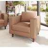Flash Furniture Hercules Artemis Commercial Chair for Reception and Lobby Use with Solid Wood Legs, 2 Outlets, 1 USB, and 1 USB-C Ports, Cognac LeatherSoft(Cognac)