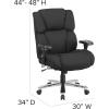 Flash Furniture Hercules Series 24/7 Intensive Use LeatherSoft Swivel Office Chair, Ergonomic High-Back Executive Chair with Padded Seat/Arms, Black(Black Fabric)