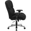 Flash Furniture Hercules Series 24/7 Intensive Use LeatherSoft Swivel Office Chair, Ergonomic High-Back Executive Chair with Padded Seat/Arms, Black(Black Fabric)