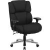 Flash Furniture Hercules Series 24/7 Intensive Use LeatherSoft Swivel Office Chair, Ergonomic High-Back Executive Chair with Padded Seat/Arms, Black(Black Fabric)