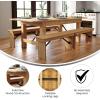 Flash Furniture Hercules Series 7′ x 40″ Rustic Solid Pine Folding Dining Table, Rectangular Antique Farmhouse Dining and Event Extension Table(Light Natural)