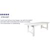 Flash Furniture Hercules Series 8′ x 40″ Rustic Solid Pine Folding Dining Table, Rectangular Antique Farmhouse Dining and Event Extension Table(Antique Rustic White)
