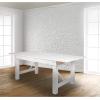 Flash Furniture Hercules Series 8′ x 40″ Rustic Solid Pine Folding Dining Table, Rectangular Antique Farmhouse Dining and Event Extension Table(Antique Rustic White)