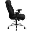 Flash Furniture Hercules Series Big & Tall LeatherSoft Swivel Office Chair, Ergonomic High-Back Executive Chair with Full Headrest, Padded Seat, Black(Black Fabric)