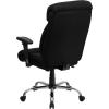 Flash Furniture Hercules Series Big & Tall LeatherSoft Swivel Office Chair, Ergonomic High-Back Executive Chair with Full Headrest, Padded Seat, Black(Black Fabric)
