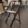 Flash Furniture Hercules Series Folding Chair – White Resin – Set of 4 800LB Weight Capacity Comfortable Event Chair – Light Weight Folding Chair(Dark Brown)