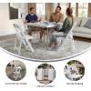 Flash Furniture Hercules Series Folding Chair – White Resin – Set of 4 800LB Weight Capacity Comfortable Event Chair – Light Weight Folding Chair(White)