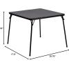 Flash Furniture Hercules Series Folding Chair 4 Pack (1000LB Capacity) and Madelyn Folding Card Table(Black)