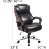 Flash Furniture Hercules Series High-Back Swivel LeatherSoft Office Chair, Ergonomic Executive Chair with Headrest and Adjustable Height, Brown(Brown)