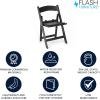 Flash Furniture Hercules Series Kids Padded Folding Chairs for Children, Children’s Event Seats with 264-lb. Static Weight Capacity, Set of 10, White(Black)
