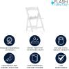 Flash Furniture Hercules Series Kids Padded Folding Chairs for Children, Children’s Event Seats with 264-lb. Static Weight Capacity, Set of 10, White(White)