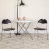 Flash Furniture Hercules Series Metal Folding Chairs with Carrying Handle, Vinyl Upholstered Padded Event Chair, Set of 4, Black(1 Pack)