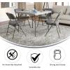 Flash Furniture Hercules Series Metal Folding Chairs with Cushioned Seat, Fabric Upholstered Event Chairs with 300-lb. Static Weight Capacity, Set of 4, Gray(Gray Fabric/Gray Frame)