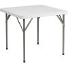 Flash Furniture Hercules Series Metal Folding Chairs with Padded Seats | Set of 4 Gray Metal Folding Chairs & Madelyn Folding Card Table – Black Foldable Card Table Square(Gray Fabric/Gray Frame)