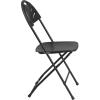 Flash Furniture Hercules Series Plastic Folding Chairs with Carrying Handle, Lightweight Commercial Event Seats 650-lb. Static Weight Capacity, Set of 8, White(Black)