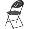 Flash Furniture Hercules Series Plastic Folding Chairs with Carrying Handle, Lightweight Commercial Event Seats 650-lb. Static Weight Capacity, Set of 8, White(Black)