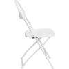 Flash Furniture Hercules Series Plastic Folding Chairs with Carrying Handle, Lightweight Commercial Event Seats 650-lb. Static Weight Capacity, Set of 8, White(White)