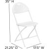 Flash Furniture Hercules Series Plastic Folding Chairs with Carrying Handle, Lightweight Commercial Event Seats 650-lb. Static Weight Capacity, Set of 8, White(White)