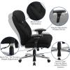 Flash Furniture Hercules Series Swivel Office Chair with Extra Wide Seat, Ergonomic High-Back Executive Chair with Padded Seat and Arms, Black(Black Fabric)