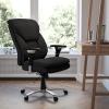 Flash Furniture Hercules Series Swivel Office Chair with Extra Wide Seat, Ergonomic High-Back Executive Chair with Padded Seat and Arms, Black(Black Fabric)