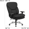 Flash Furniture Hercules Series Swivel Office Chair with Extra Wide Seat, Ergonomic High-Back Executive Chair with Padded Seat and Arms, Black(Black Fabric)