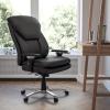 Flash Furniture Hercules Series Swivel Office Chair with Extra Wide Seat, Ergonomic High-Back Executive Chair with Padded Seat and Arms, Black(Black Leathersoft)