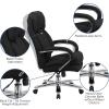 Flash Furniture Hercules Series Swivel Office Chair with Loop Arms, Ergonomic High-Back Executive Chair with Padded Seat and Arms, Black(Black Fabric)