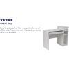 Flash Furniture Highland Park White Computer Desk with Shelves and Drawer(White)
