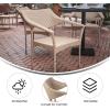 Flash Furniture Jace Commercial Grade Stacking, Weather PE Rattan Wicker Patio Dining Chair, Set of 1, Natural(Natural)