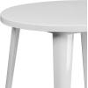 Flash Furniture Jeffrey Commercial Grade 30″ Round White Metal Indoor-Outdoor Table(White)