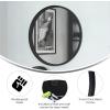 Flash Furniture Jennifer Metal Framed Wall Large Accent Mirror for Bathroom, Vanity, Entryway, Dining, Living Room, 27.5″ Round, Gold(Black)