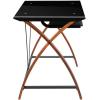 Flash Furniture Jude Black Glass L-Shape Corner Computer Desk with Pull-Out Keyboard Tray(Black)
