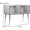 Flash Furniture Justin Height-Adjustable Student Study Carrel for Testing Centers/Classrooms, Modular Study Carrel/Private Student Testing Desk, Gray(Nebula Grey)