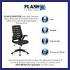 Flash Furniture Kale High Back Designer Black Mesh Executive Swivel Ergonomic Office Chair with Height Adjustable Flip-Up Arms(Black)